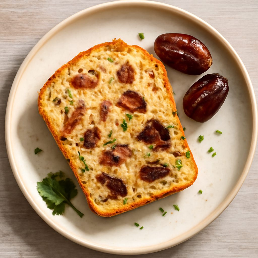Plumcake salato pancetta e datteri proteico low-carb