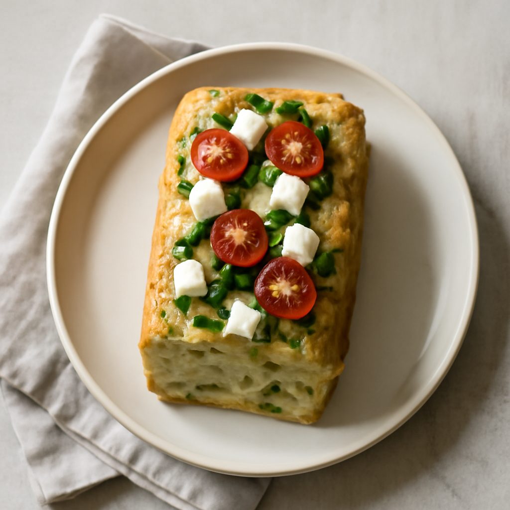 Plumcake salato proteico con Emmental e spinaci low-carb