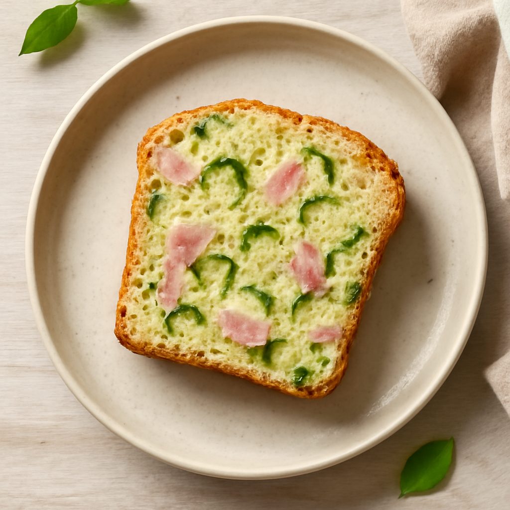 Plumcake salato proteico low-carb con piselli, zucchine e formaggio di capra