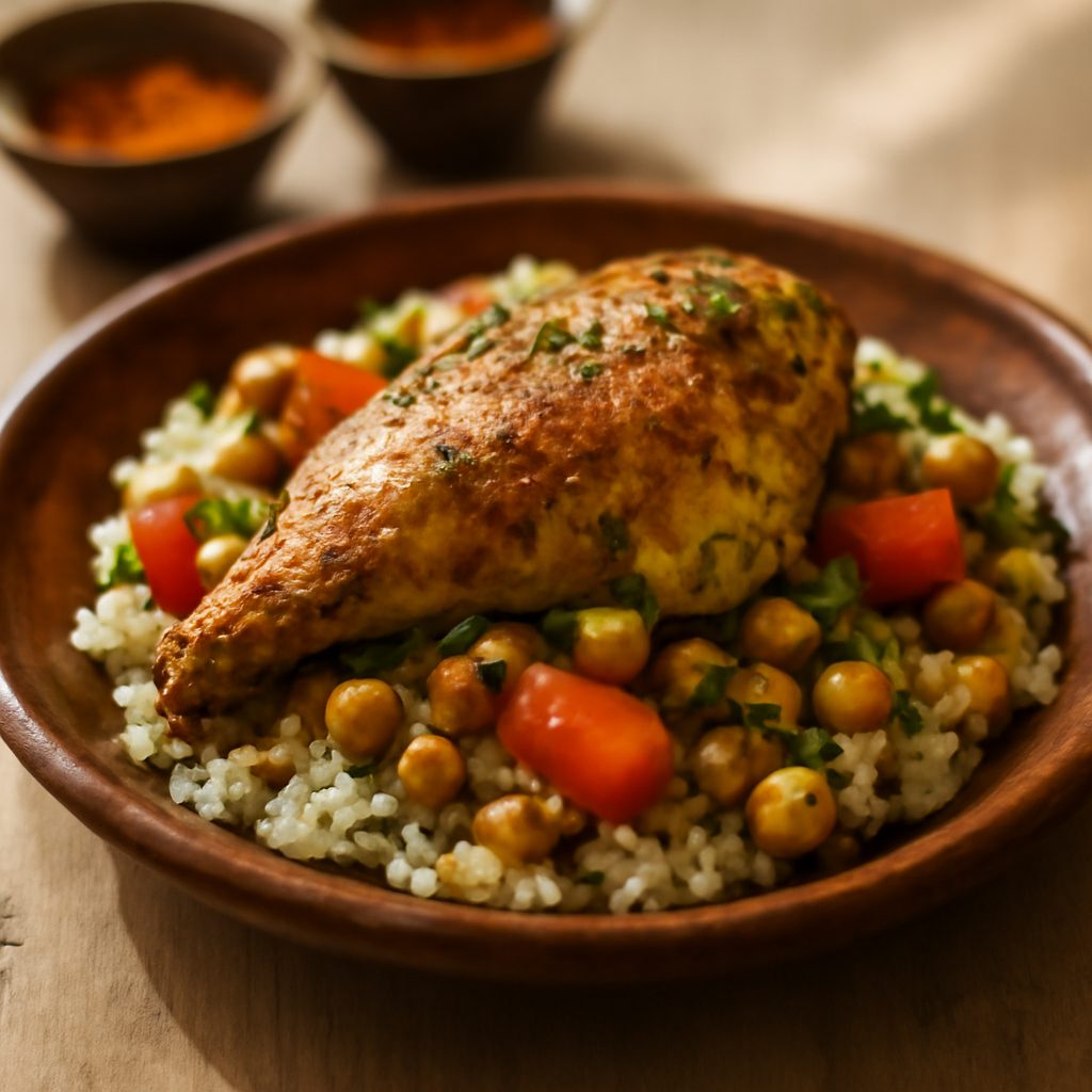 Pollo alla marocchina light con limone confit e olive