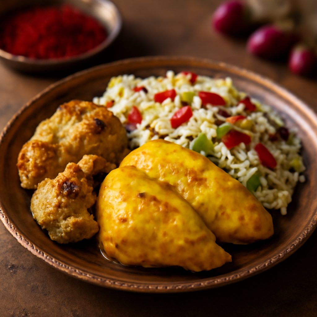 Pollo allo Zafferano con Cavolfiore Light - Ricetta Persiana