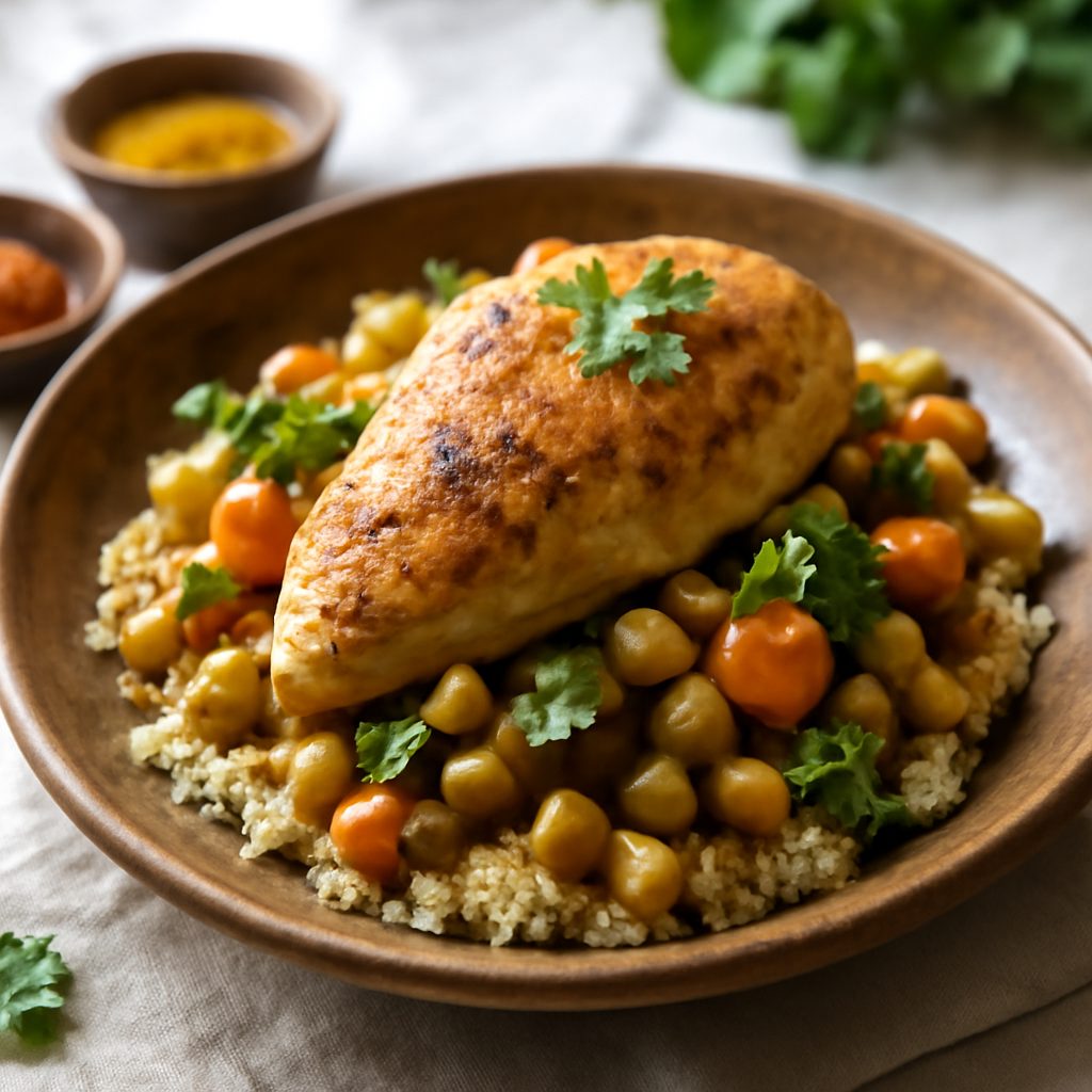 Pollo marocchino light con fichi e spezie