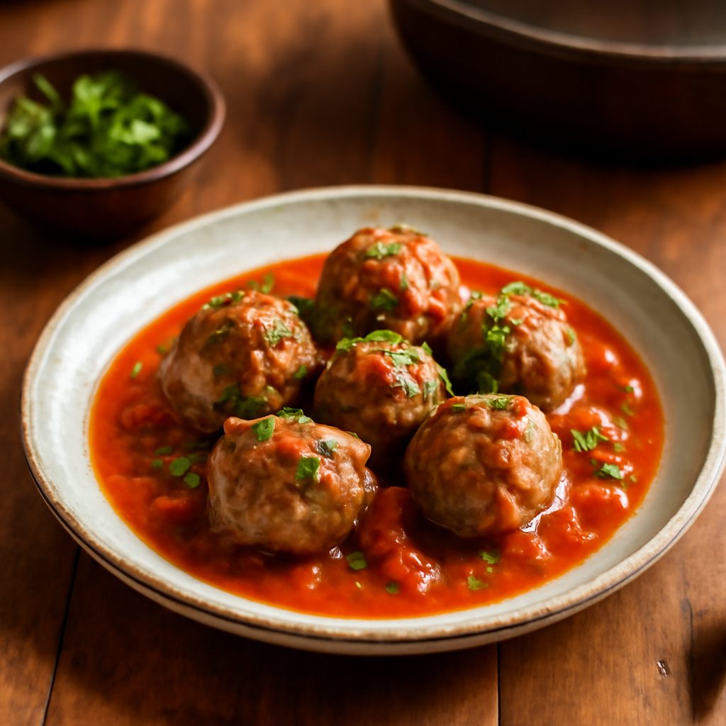 Polpette canadesi in umido con brodo speziato Protein