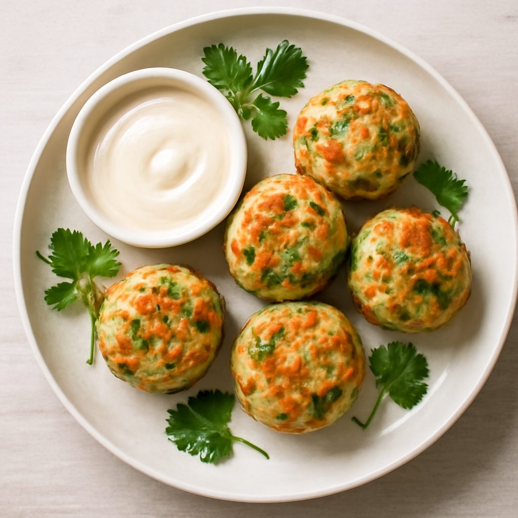 Polpette di merluzzo e coriandolo con zucchine al forno Low Fat