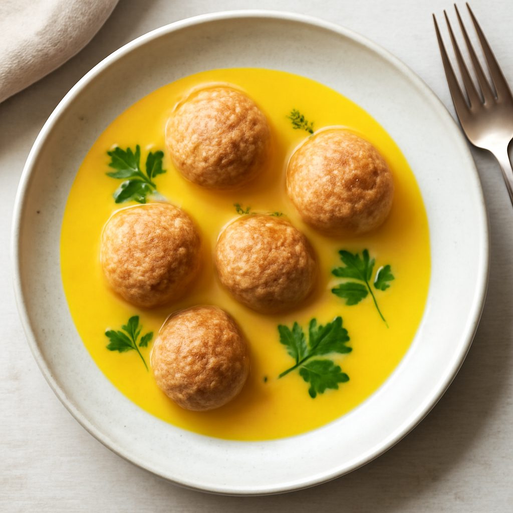Polpette di tonno proteiche in salsa allo zafferano low-carb