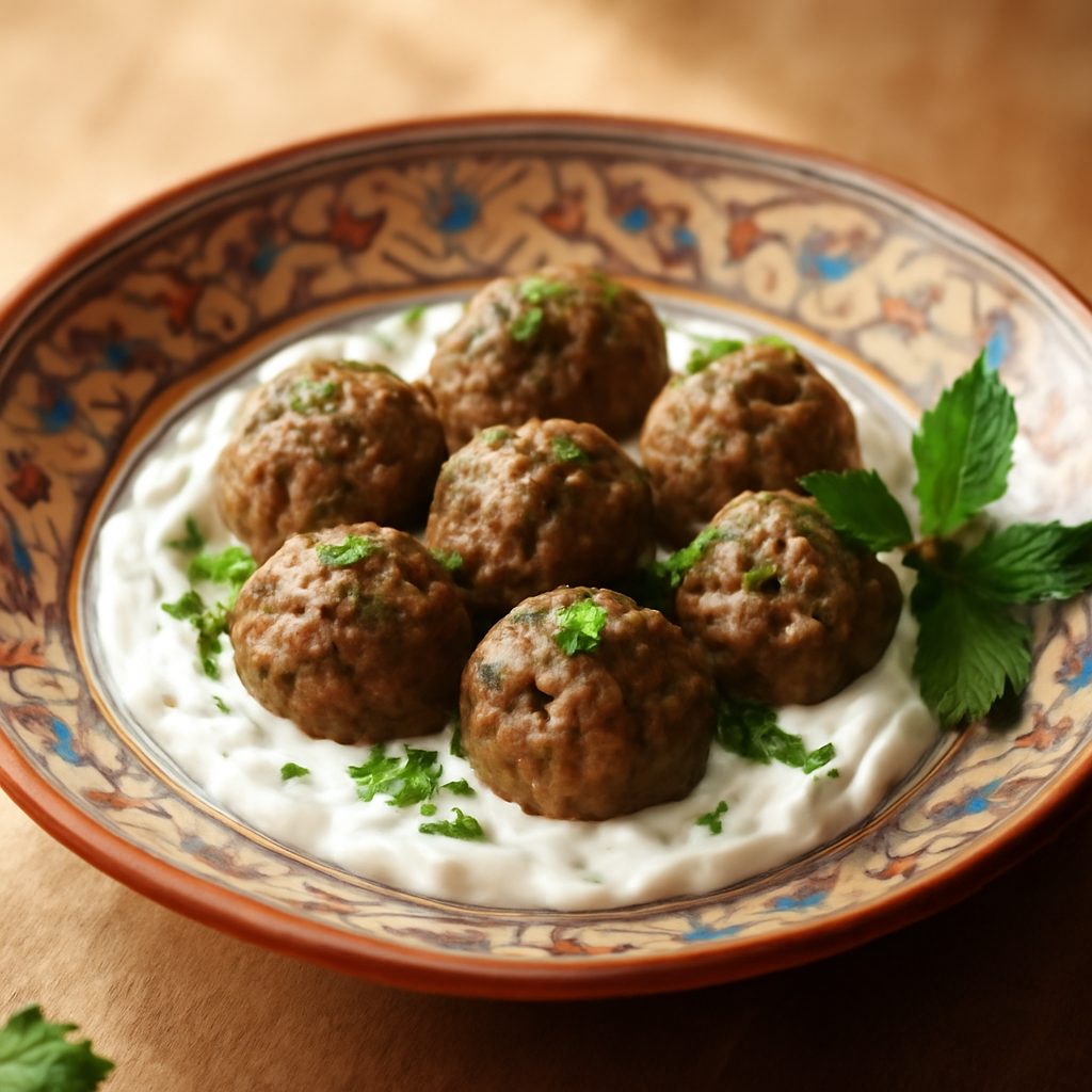 Polpettine d'agnello alla coriandola e yogurt greco