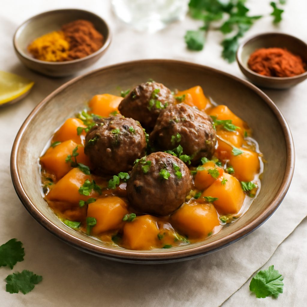Polpettine di manzo e zucca marocchine light al forno