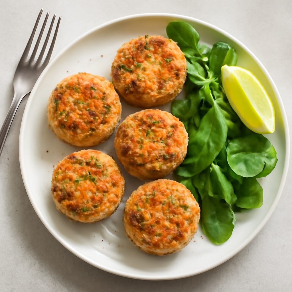 Polpettine proteiche di salmone low-carb al forno