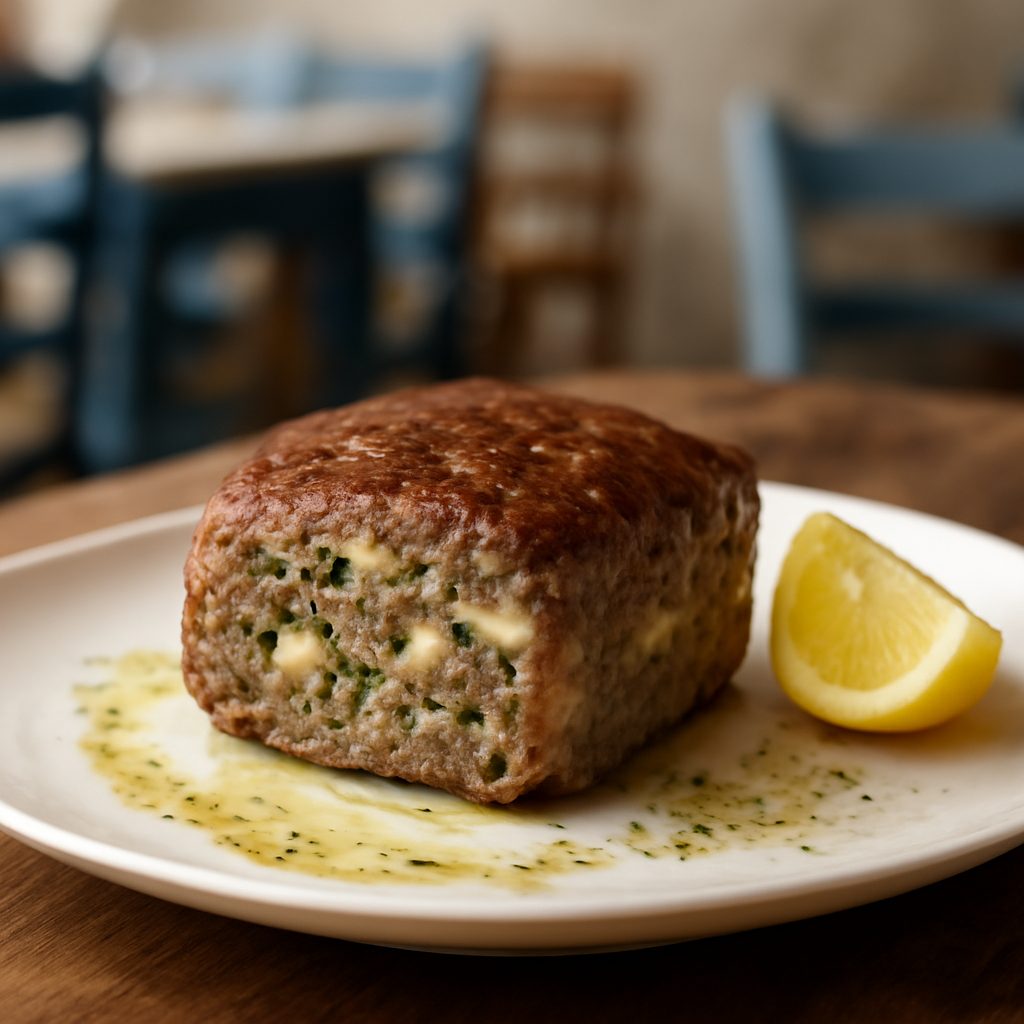 Polpettone d'Agnello e Feta Greco Light con Salsa di Cetriolo