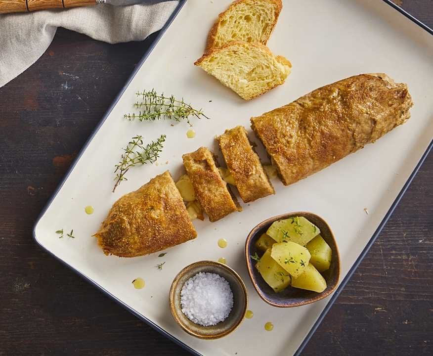 Polpettone di patate e salsiccia con cuore filante Low Carb