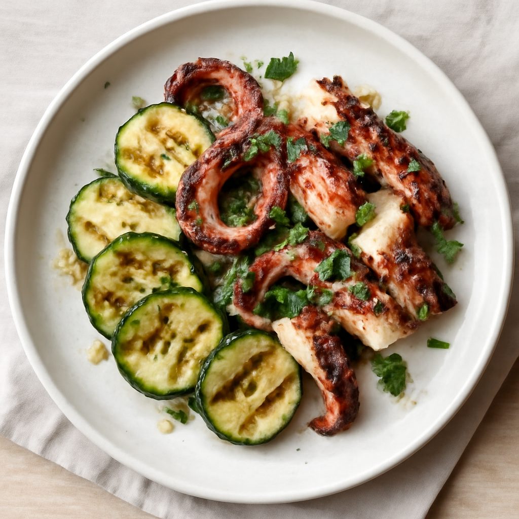 Polpo e Zucchine Grigliate