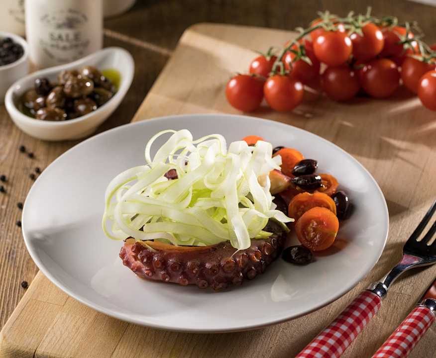 Polpo sottovuoto con olive taggiasche Protein