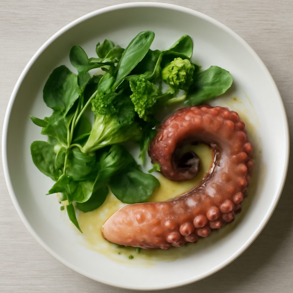 Polpo sottovuoto proteico con olive taggiasche low-carb