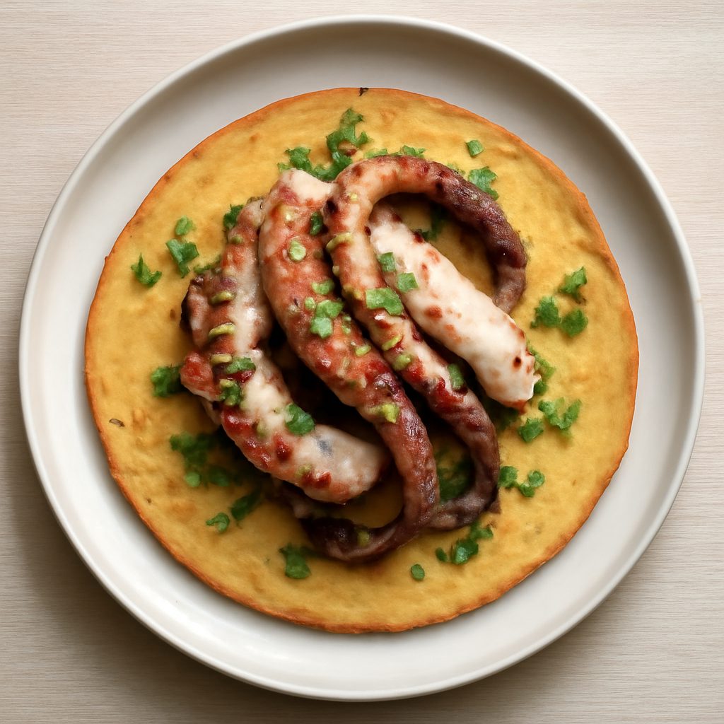 Polpo su farinata di ceci proteico low-carb fit