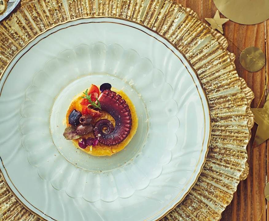 Polpo su farinata di ceci Protein