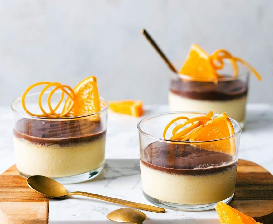 Posset cioccolato e arancia