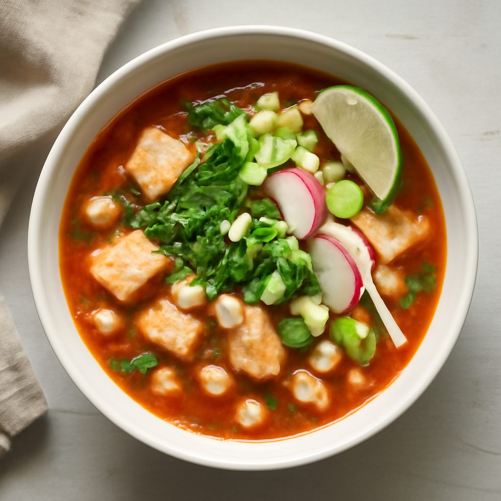 Pozole di pesce proteico low-carb