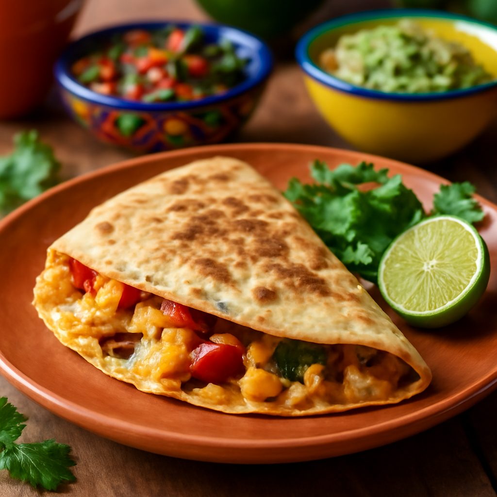 Quesadilla Tex-Mex con Petto di Pollo e Formaggio Low Fat