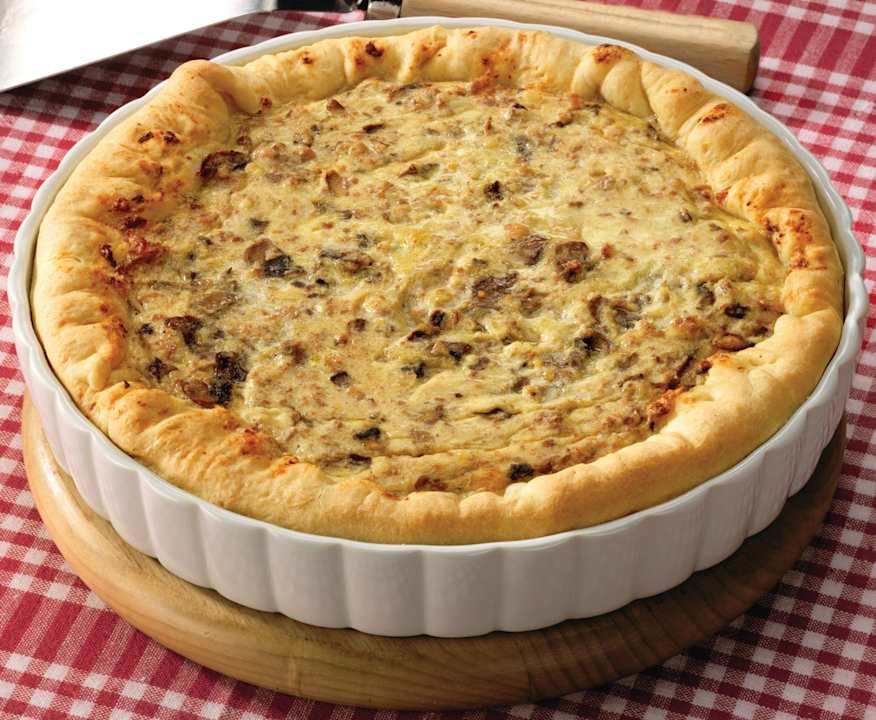 Quiche ai funghi e salsiccia aromatizzata all'olio tartufato Low Fat