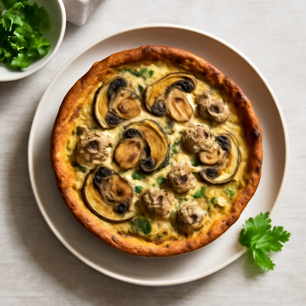 Quiche ai funghi e salsiccia all'olio tartufato Low Carb