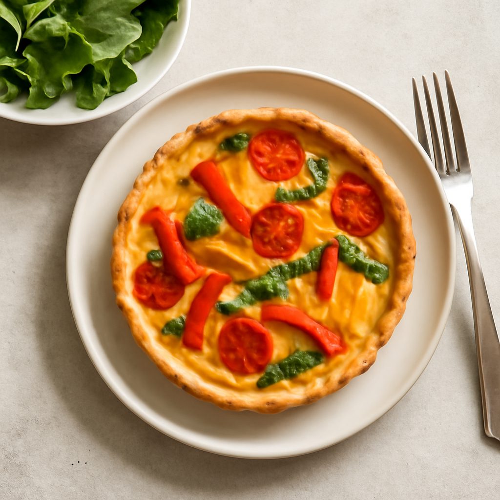 Quiche ai peperoni e pomodori proteica low-carb