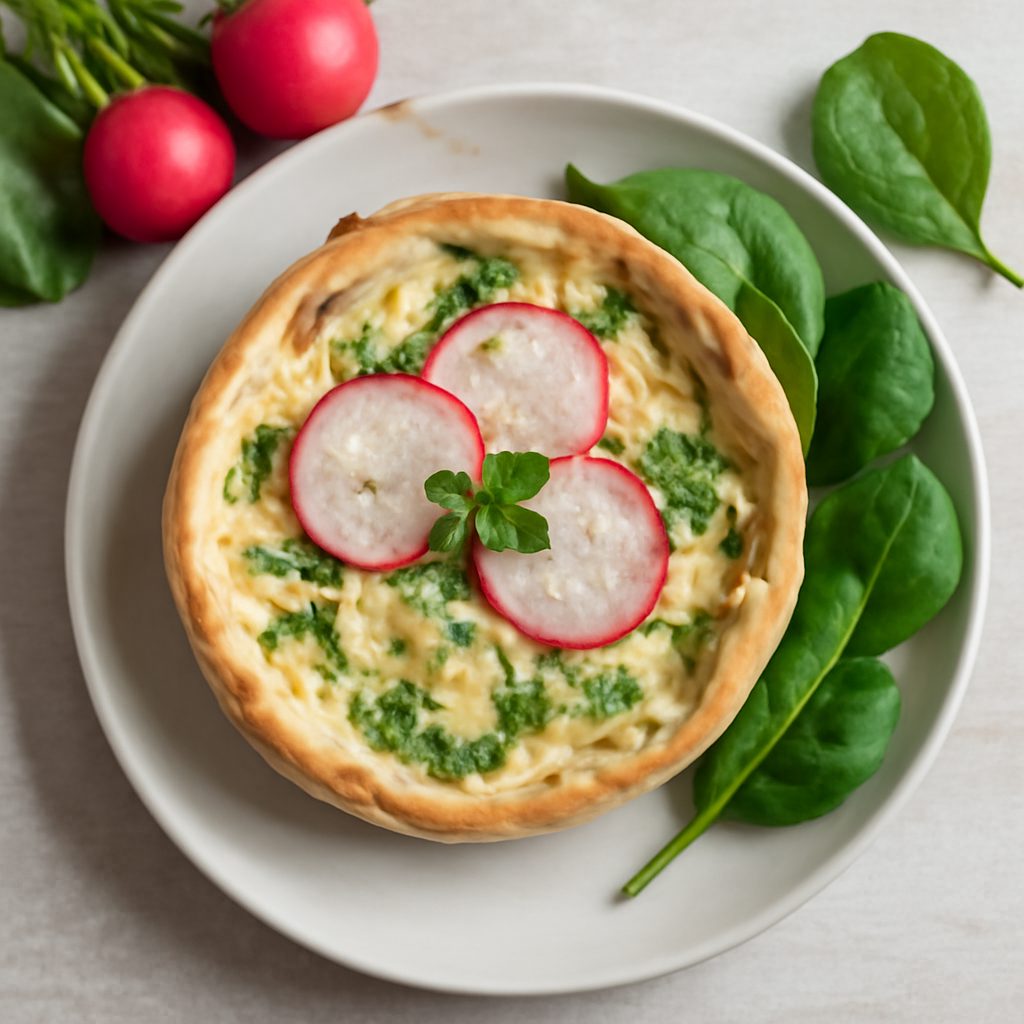 Quiche ai ravanelli proteica low-carb