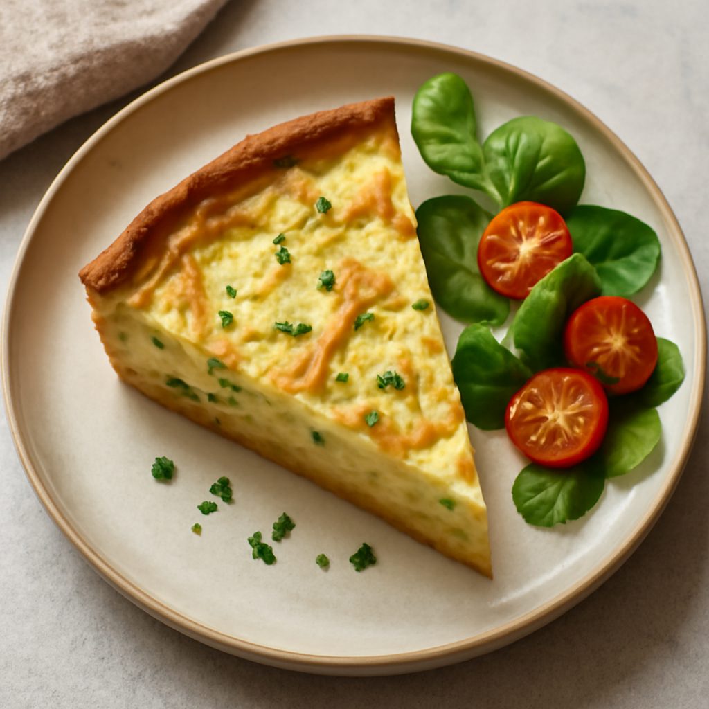 Quiche di patate e cipolle fit proteica monoporzione