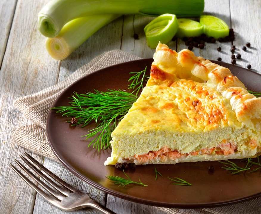 Quiche di salmone e porri Low Fat