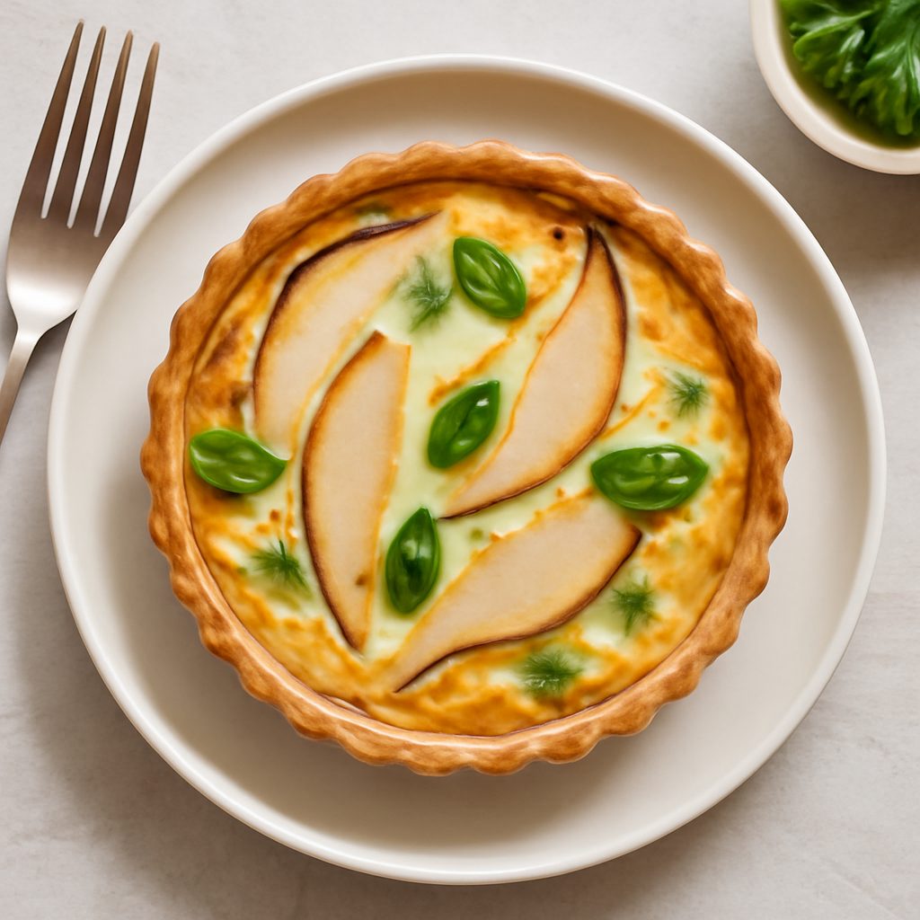 Quiche pere e gorgonzola proteica low-carb monoporzione