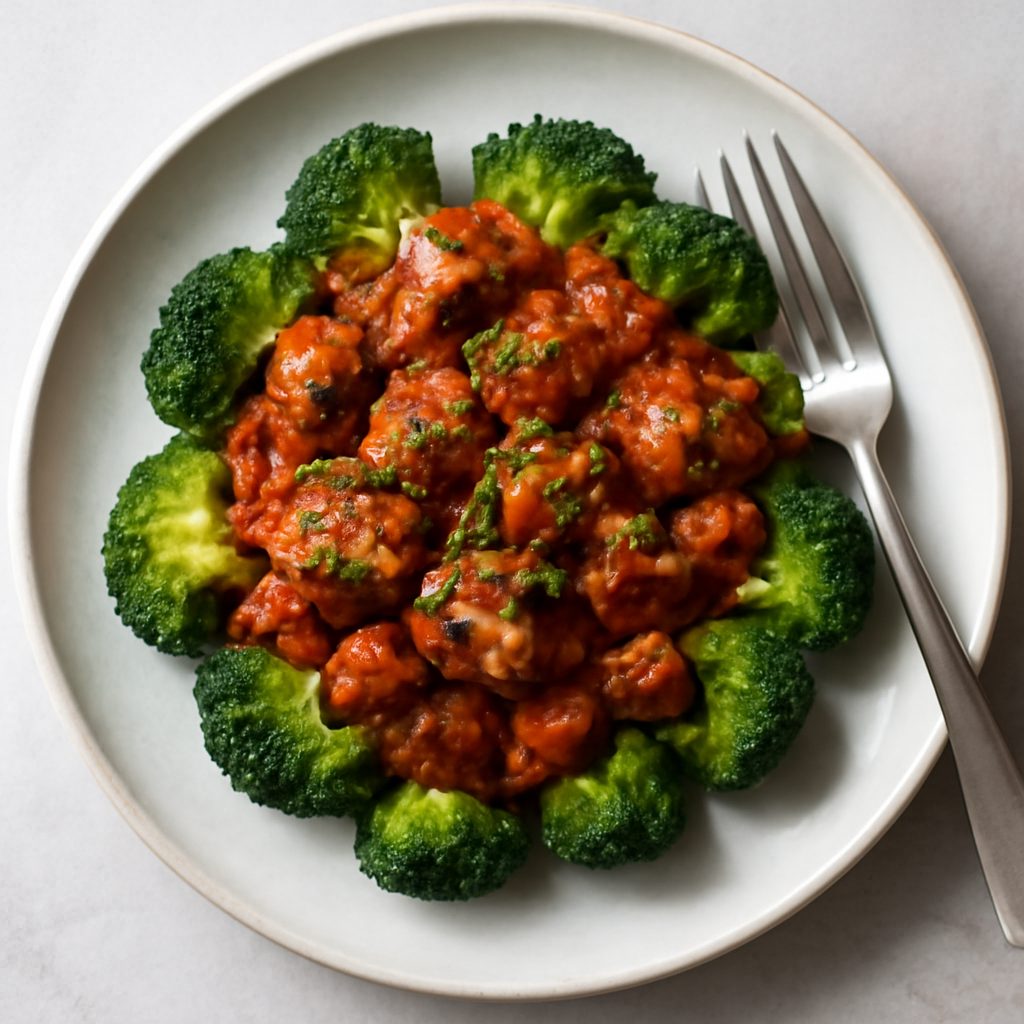 Ragù di agnello proteico con verdure e cavolfiore low-carb
