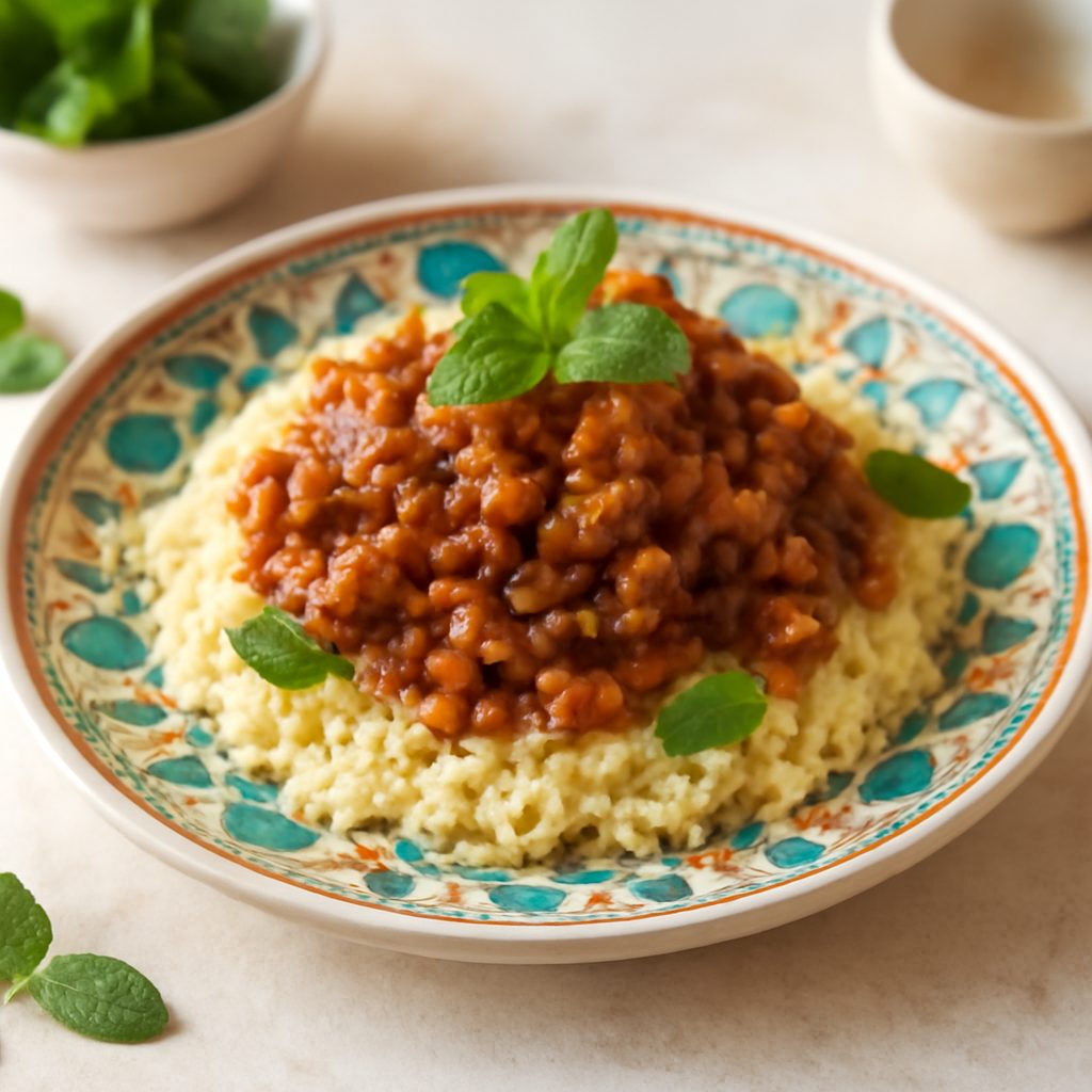 Ragù di agnello speziato all'orientale light