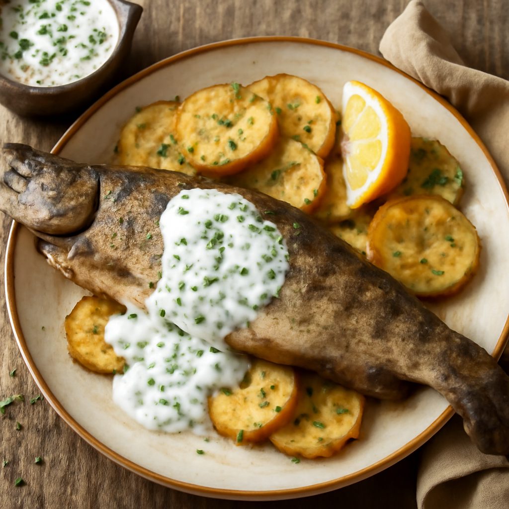Trota Iridea con Salsa di Yogurt