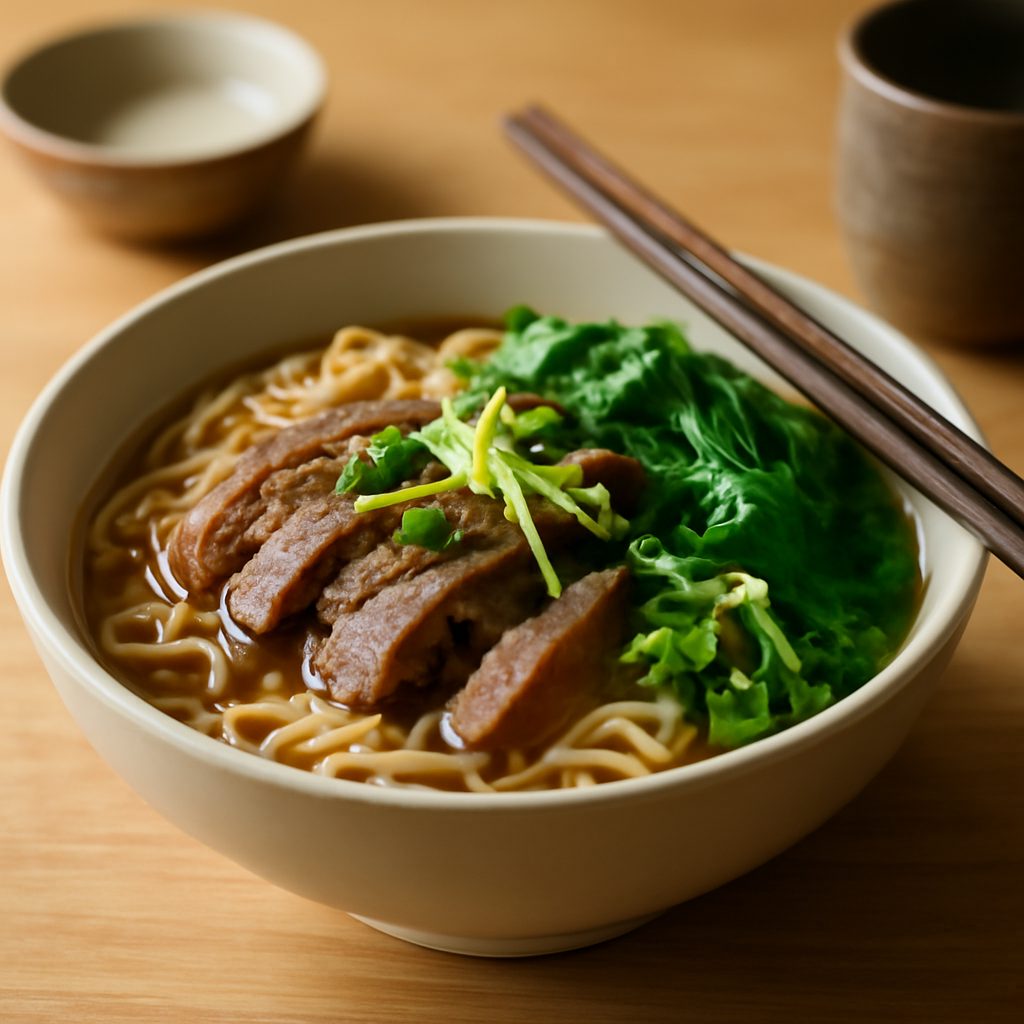 Ramen al manzo e zenzero light