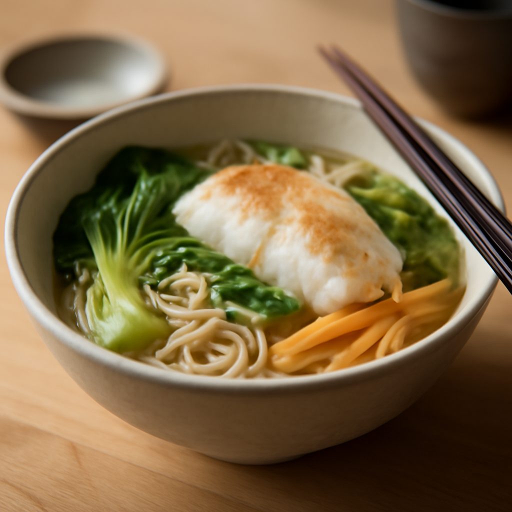 Ramen di Merluzzo Light con Verdure e Zenzero