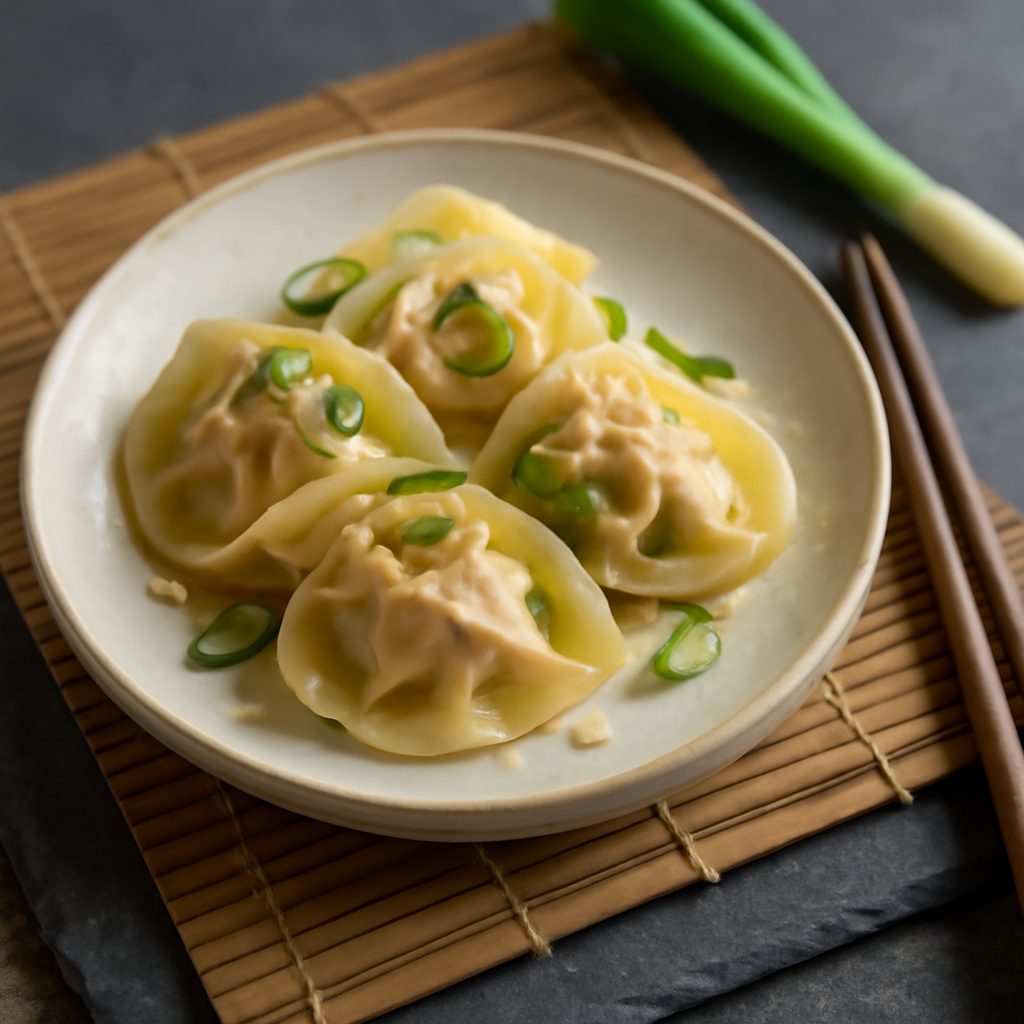 Ravioli Cantonesi Leggeri con Maiale e Gamberi