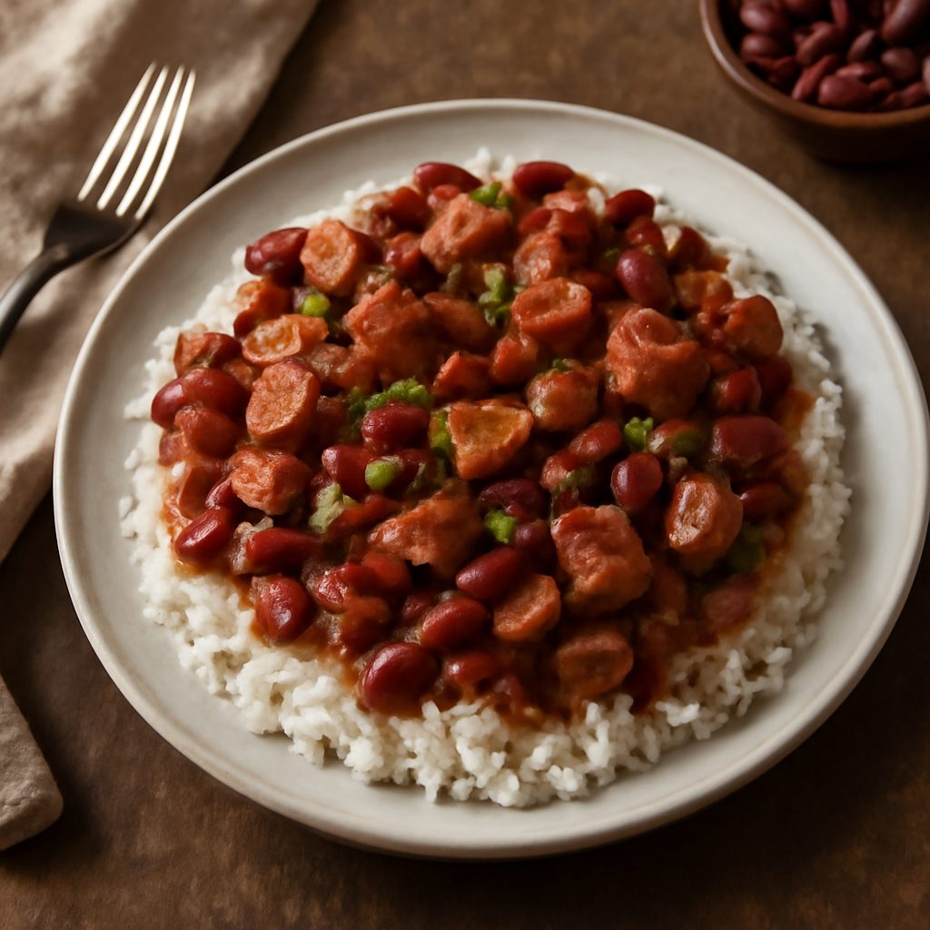 Riso e Fagioli Rossi con Spam Protein