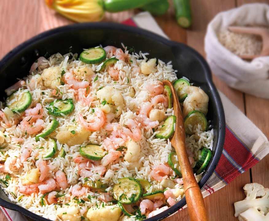 Riso con gamberi e verdure Protein