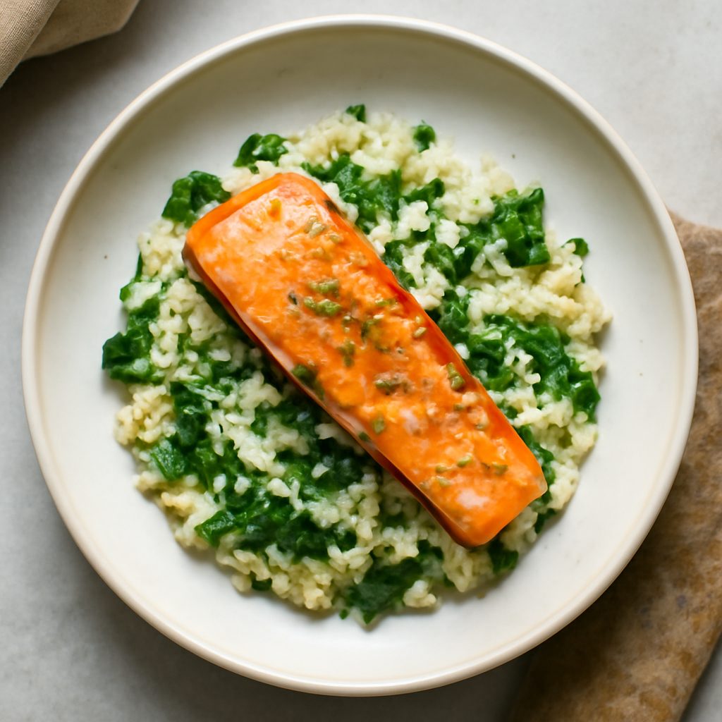 Riso spagnolo al salmone proteico low-carb