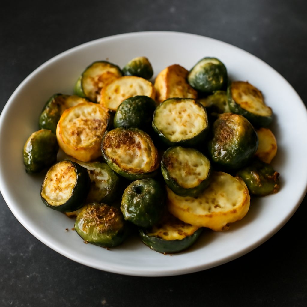 Zucchine, Melanzane Estive e Cavoletti di Bruxelles Arrostiti