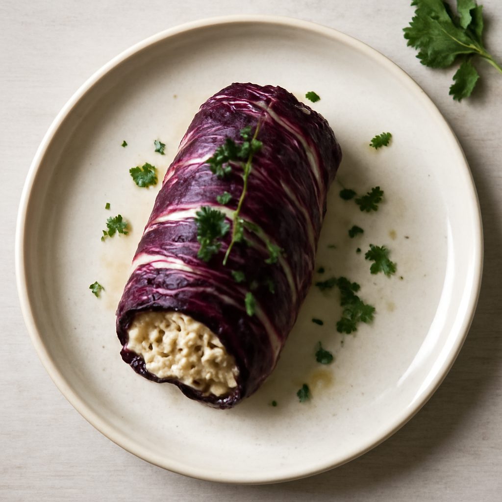 Rollè di radicchio proteico low-carb