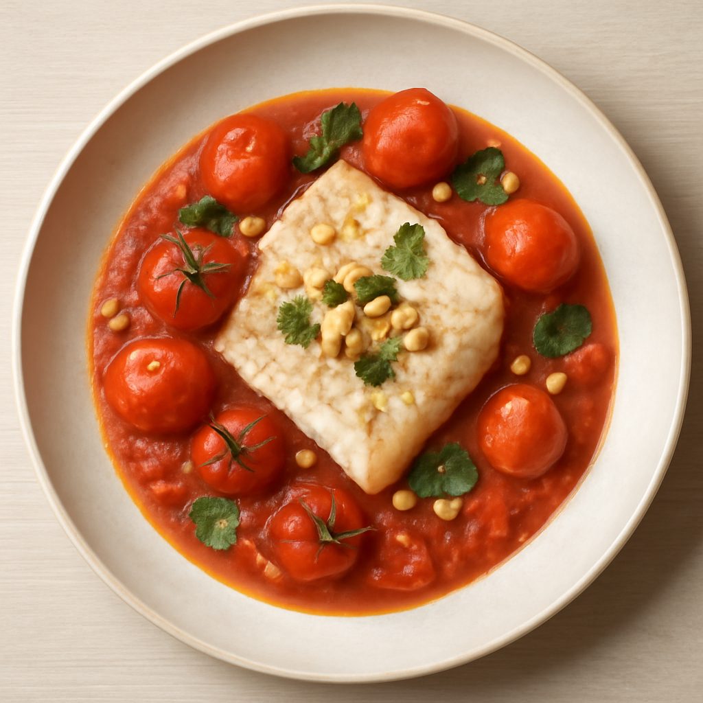 Rombo pomodoro e nocciole proteico low-carb