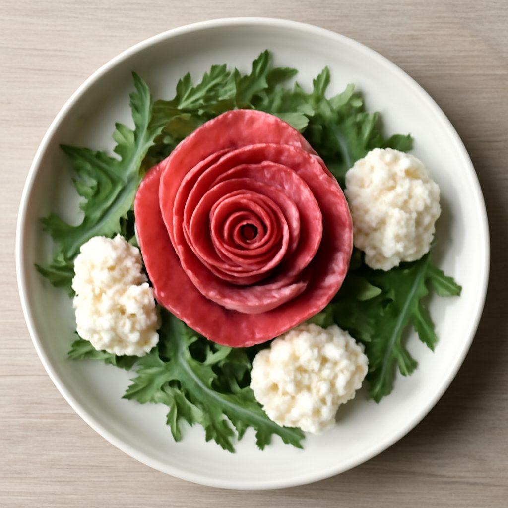 Rosa di salamino con sfoglia aromatizzata Low Fat