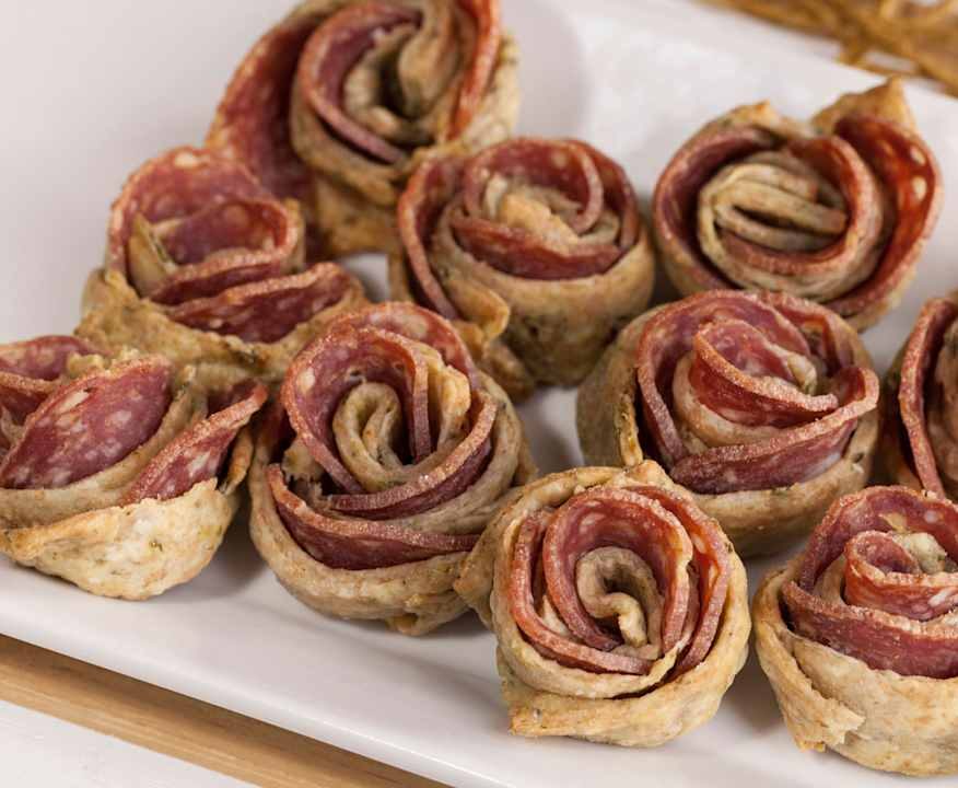 Rose di salamino con sfoglia aromatizzata Protein