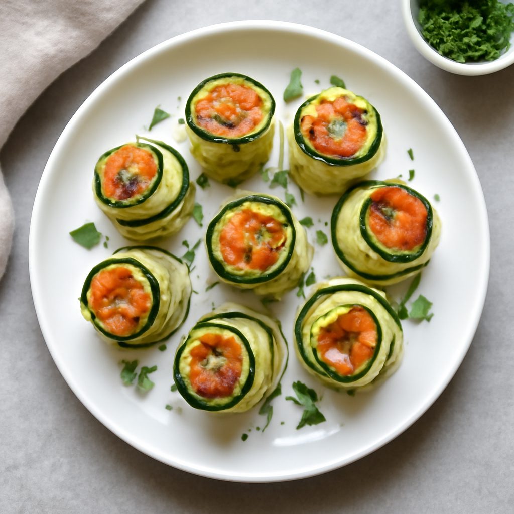 Rotolini di zucchine e salmone proteici low-carb
