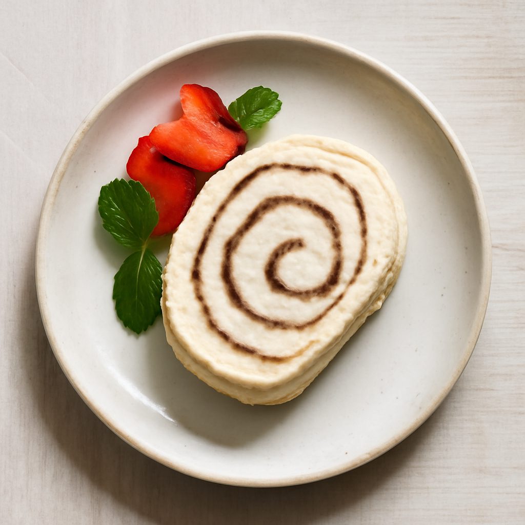 Rotolo gelato proteico pralinato alle mandorle low-carb