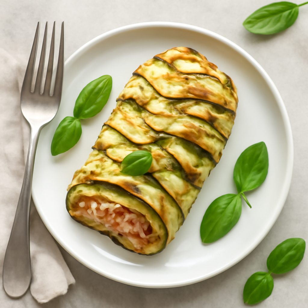 Rotolo intrecciato con mele e noci