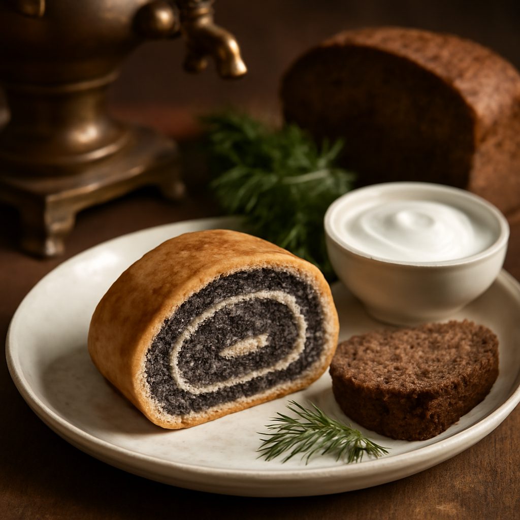 Rotolo russo ai semi di papavero low-carb