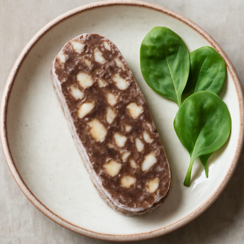 Salame di Cioccolato con Crema Inglese