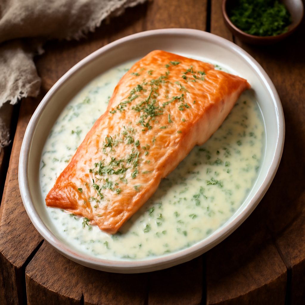 Filetti di Salmone alla Crema di Aneto