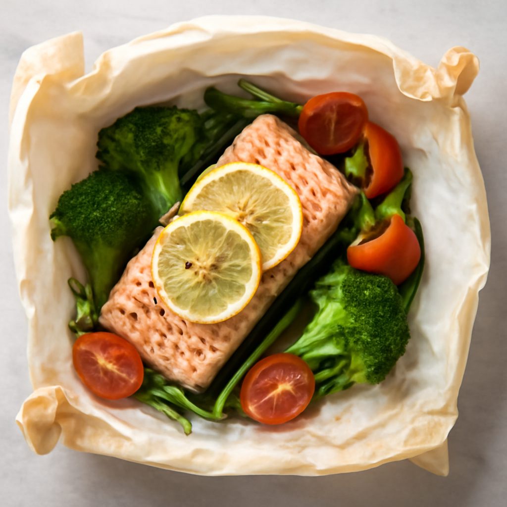 Salmone al cartoccio proteico low-carb